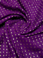 Handwoven Purple Motifs Banarasi Khaddi Georgette Silk Suit