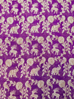 Handwoven Purple Motifs Banarasi Khaddi Georgette Silk Suit