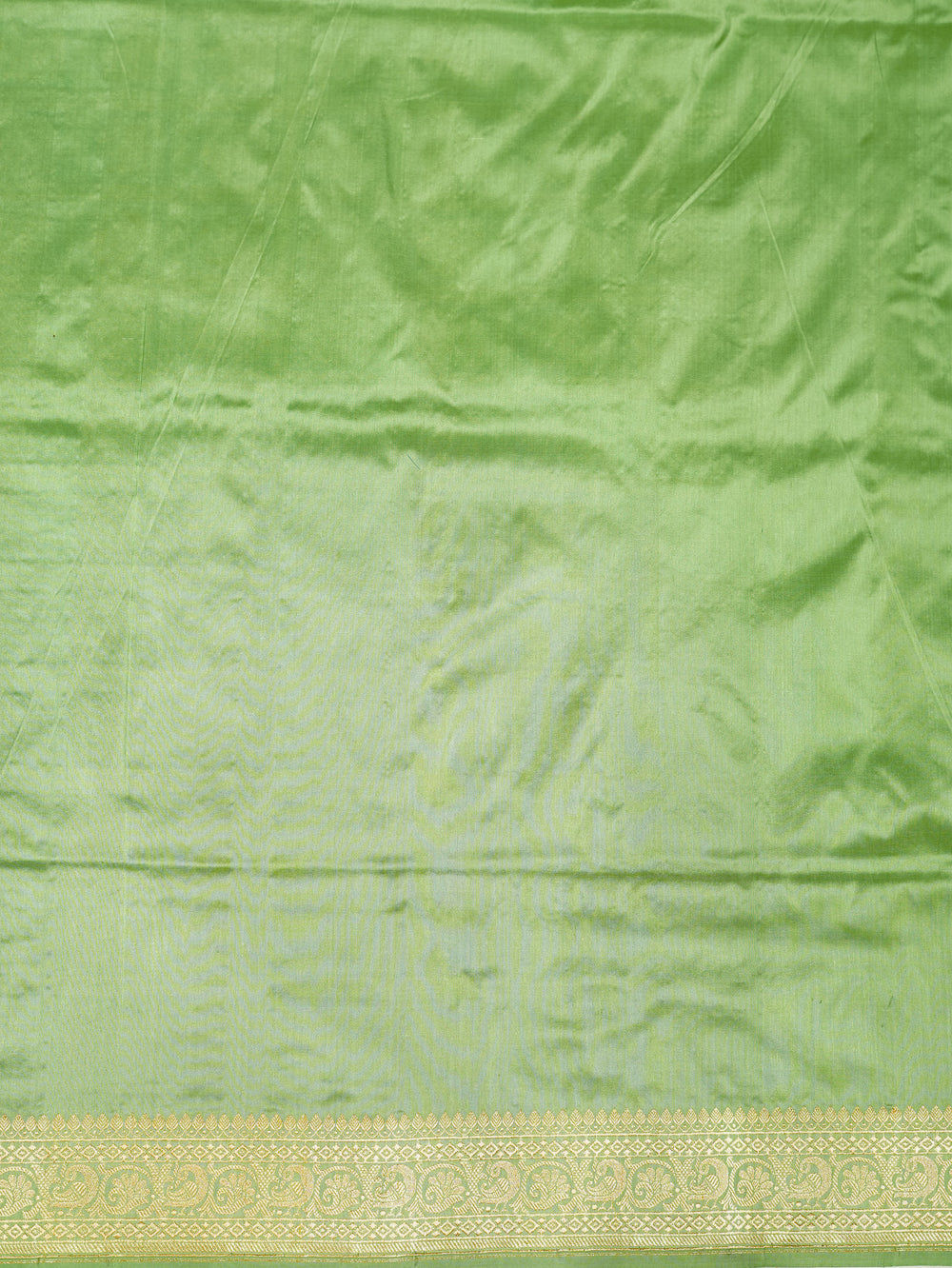 Handwoven Pista Green Motifs Banarasi Tissue Katan Silk Saree