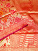 Handwoven Red Meenakari Banarasi Katan Silk Saree
