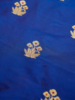 Handwoven Purplist Blue Banarasi Katan Silk Suit