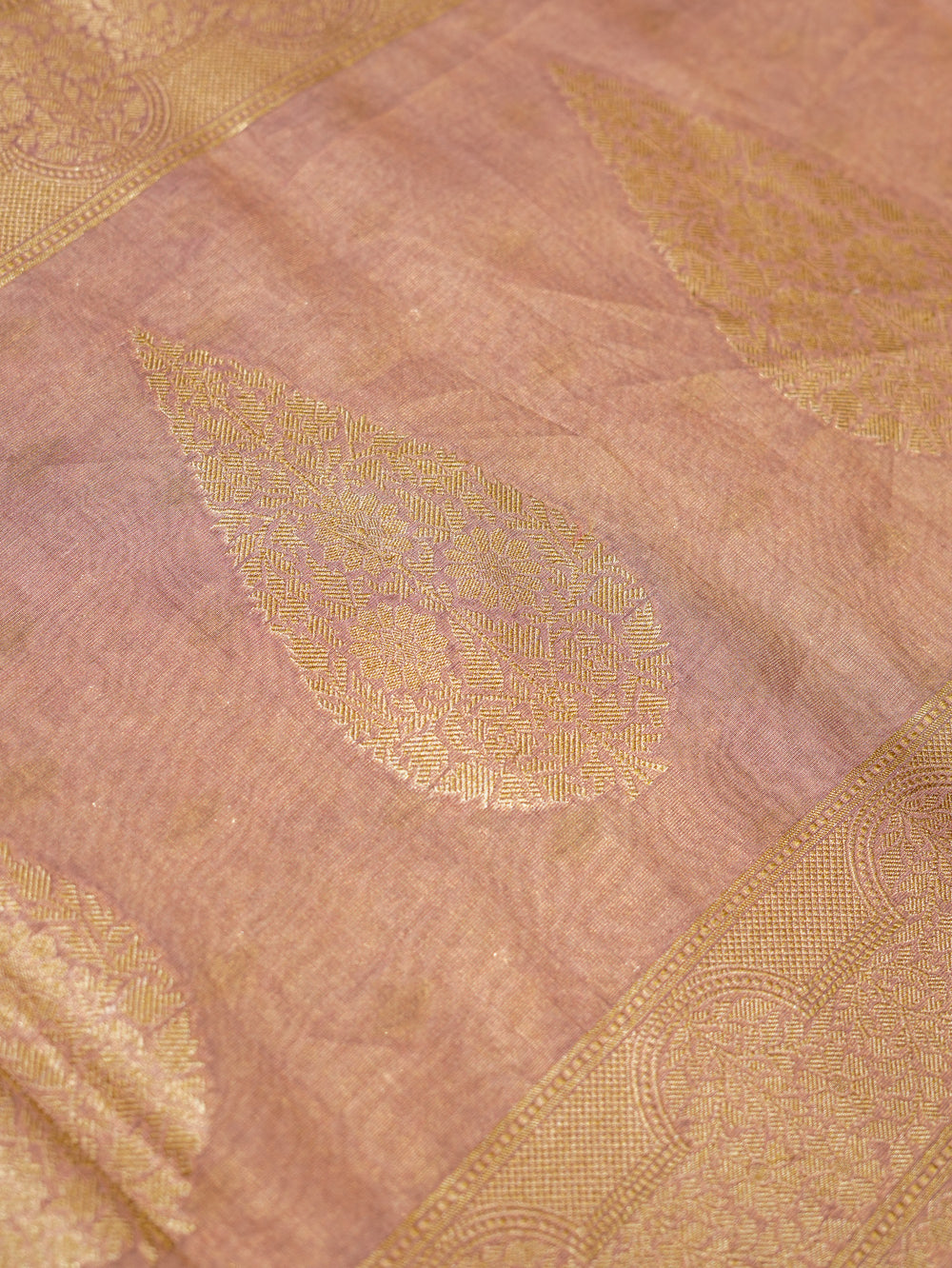 Handwoven Lavender Banarasi Handloom Silk Saree