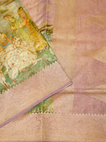 Handwoven Lavender Banarasi Handloom Silk Saree