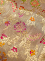 Handwoven Gold Meenakari Banarasi Tissue Katan Silk Saree