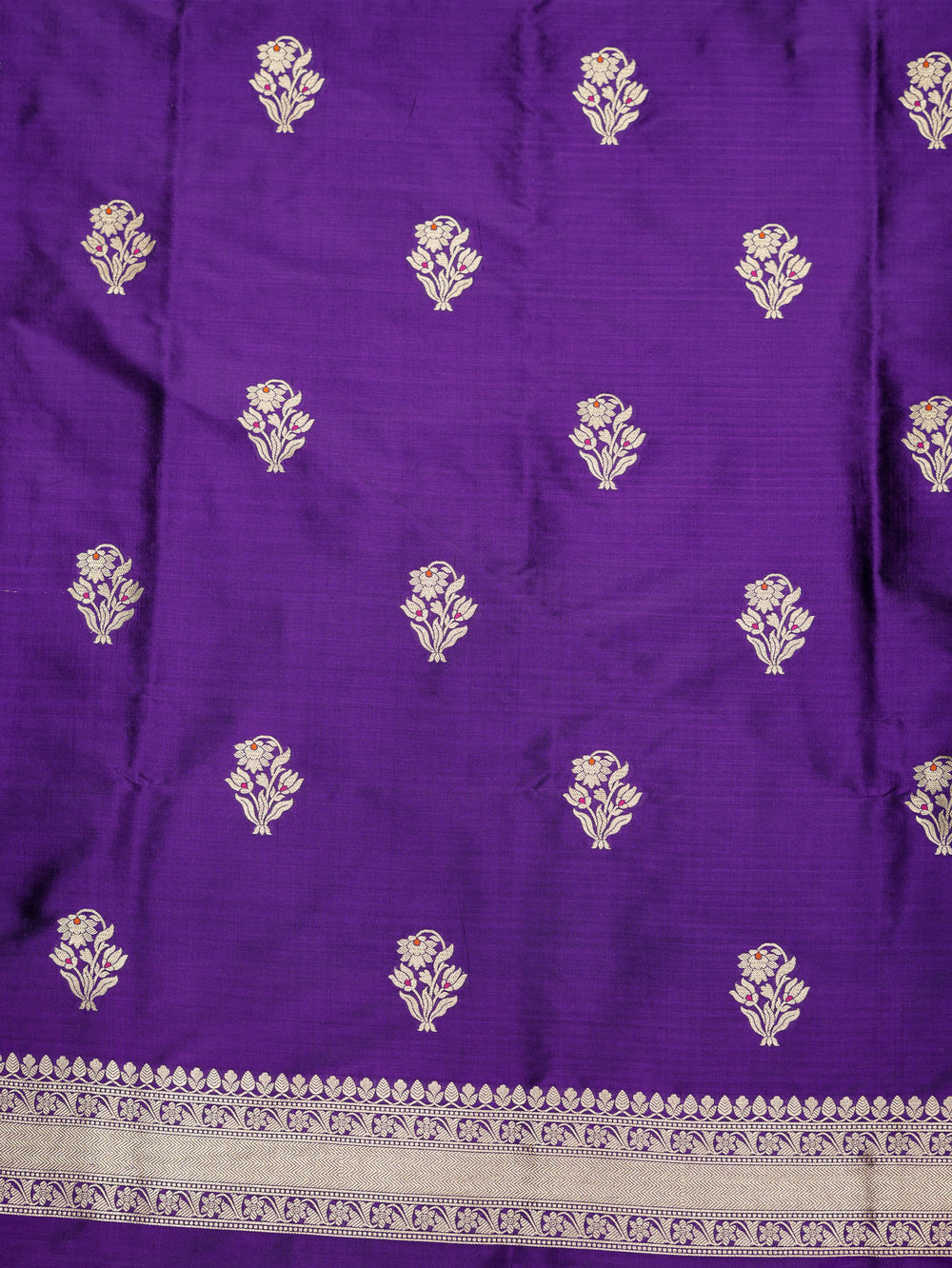 Handwoven Purple Banarasi Katan Silk Suit