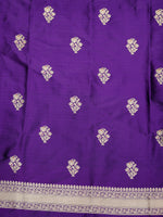 Handwoven Purple Banarasi Katan Silk Suit