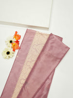 Handwoven Mauve Meenakari Motif Banarasi Katan Silk Saree