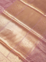 Handwoven Mauve Meenakari Motif Banarasi Katan Silk Saree