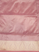 Handwoven Mauve Meenakari Motif Banarasi Katan Silk Saree