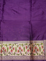 Handwoven Purple Meenakari Banarasi Katan Silk Saree