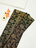 Handwoven Black Meenakari Banarasi Katan Silk Saree