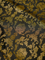 Handwoven Black Meenakari Banarasi Katan Silk Saree