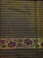 Handwoven Black Meenakari Banarasi Katan Silk Saree