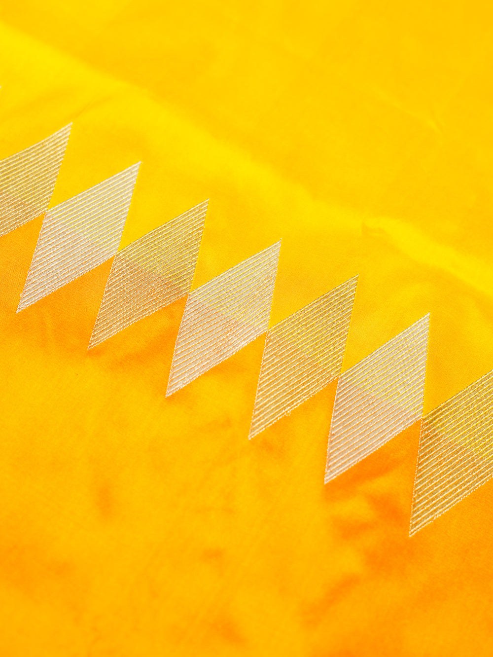 Handwoven Yellow Banarasi Katan Silk Saree