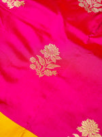 Handwoven Rani Pink Banarasi Katan Silk Saree