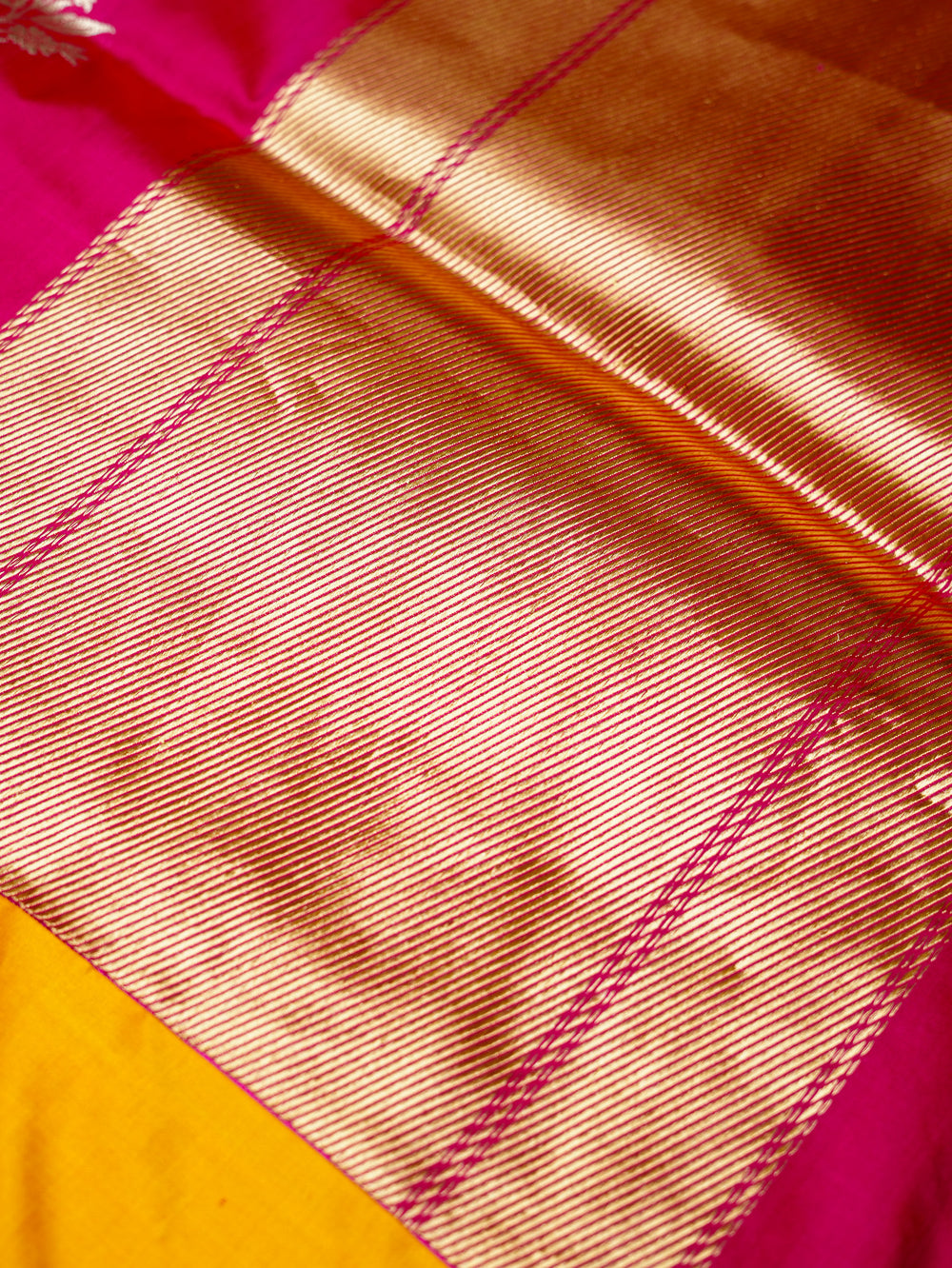 Handwoven Rani Pink Banarasi Katan Silk Saree
