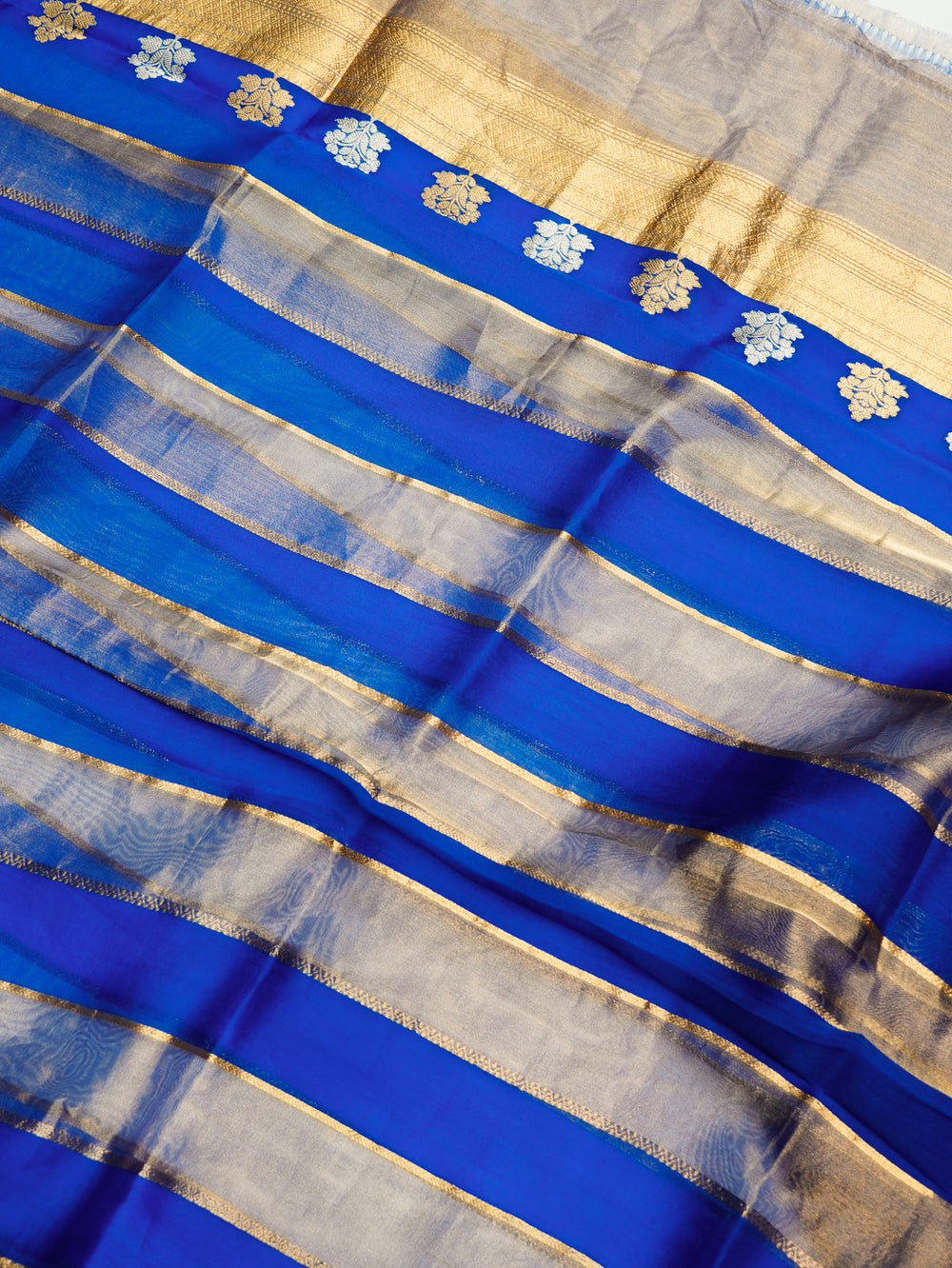 Handwoven Royal Blue Banarasi Katan Silk Suit