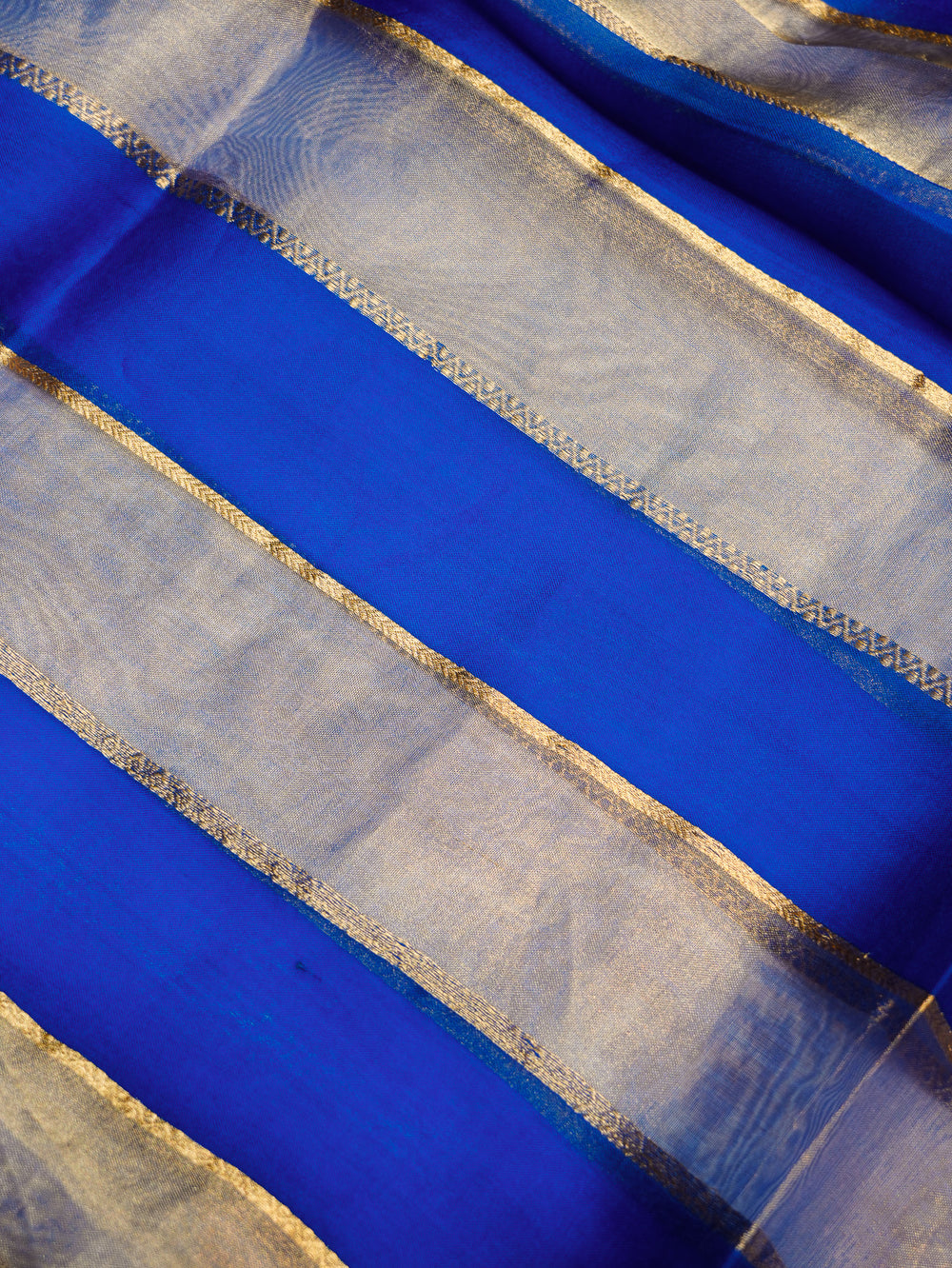 Handwoven Royal Blue Banarasi Katan Silk Suit