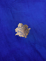 Handwoven Royal Blue Banarasi Katan Silk Suit