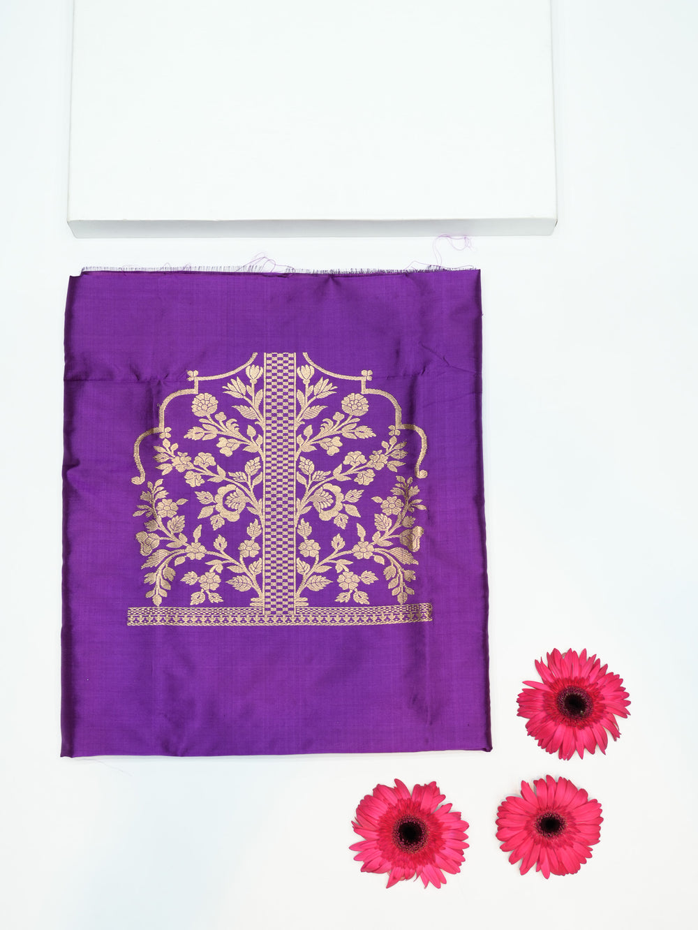 Handwoven Purple Banarasi Katan Silk Co-ord Set