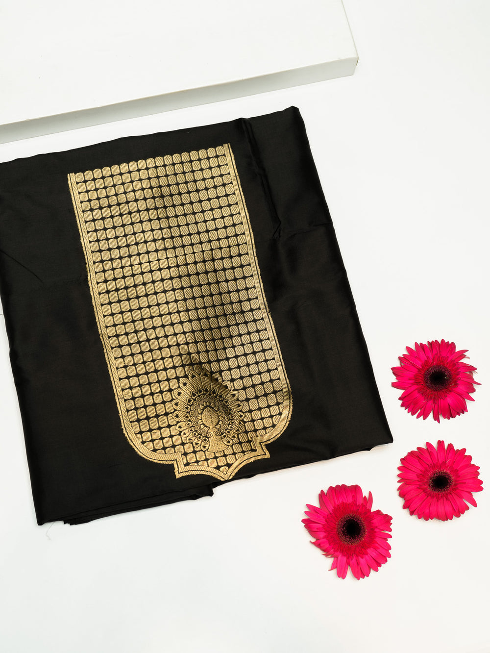 Handwoven Black Banarasi Katan Silk Co-ord Set