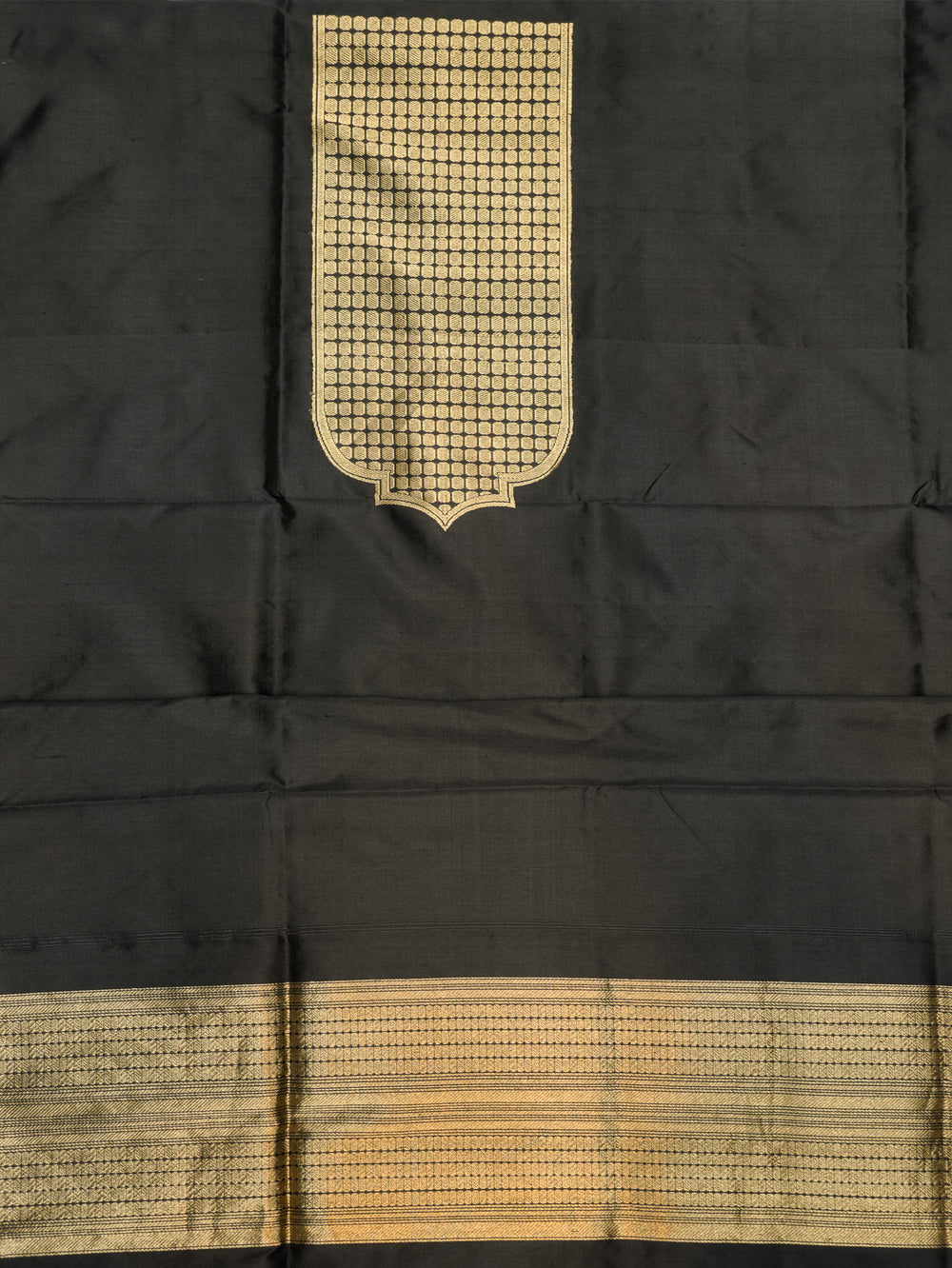 Handwoven Black Banarasi Katan Silk Co-ord Set