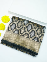 Handwoven Black Banarasi Katan Silk Saree