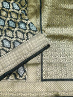 Handwoven Black Banarasi Katan Silk Saree