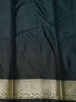 Handwoven Black Banarasi Katan Silk Saree