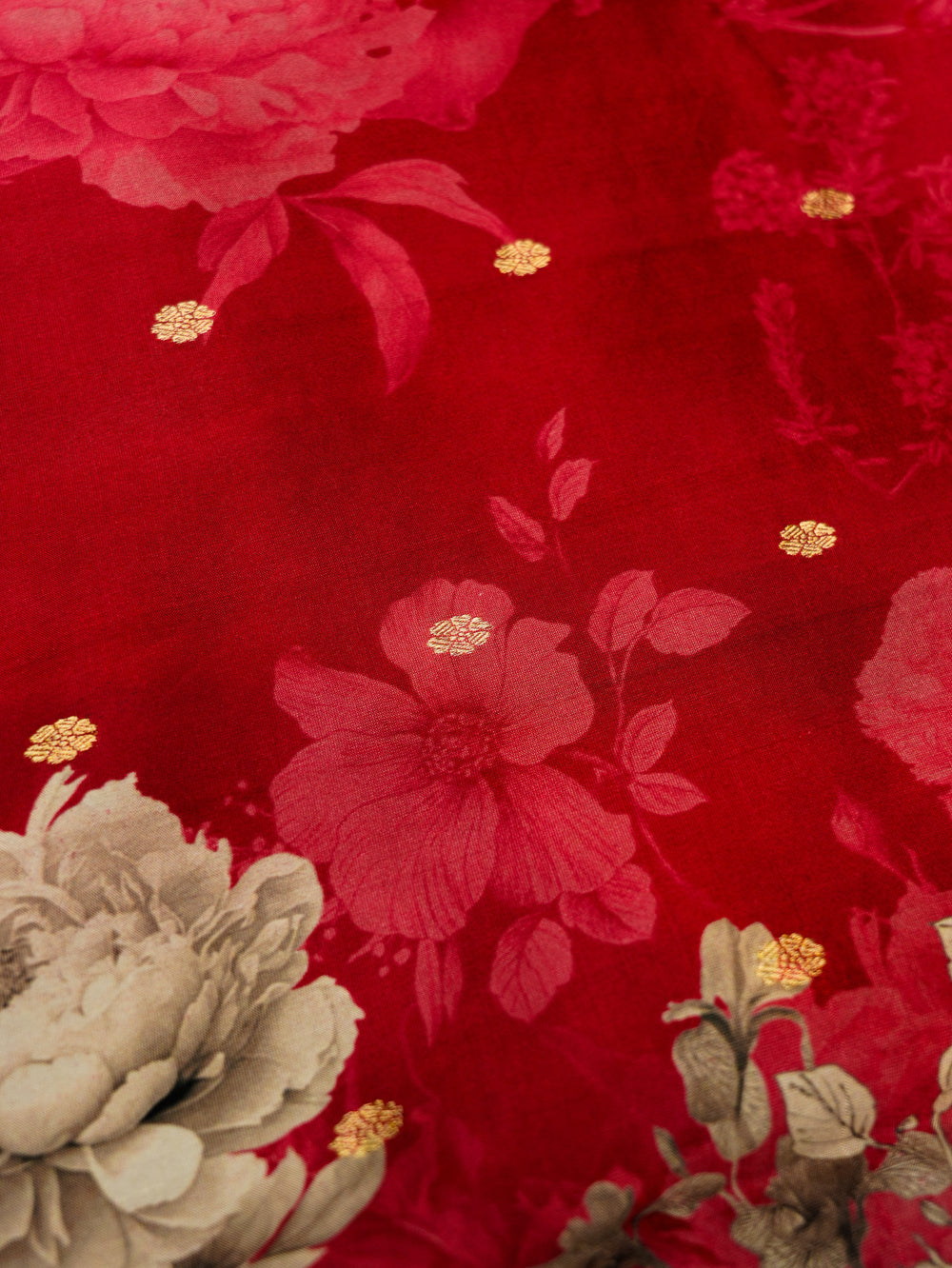 Handwoven Dark Red Banarasi Katan Soft Silk Suit