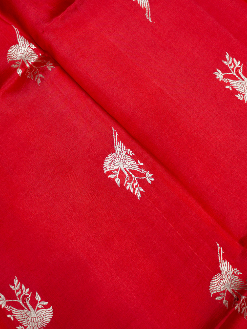 Handwoven Red Banarasi Katan Silk Suit