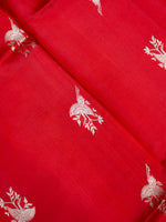Handwoven Red Banarasi Katan Silk Suit