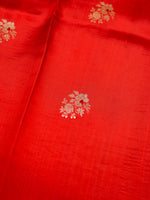 Handwoven Red Banarasi Katan Silk Suit