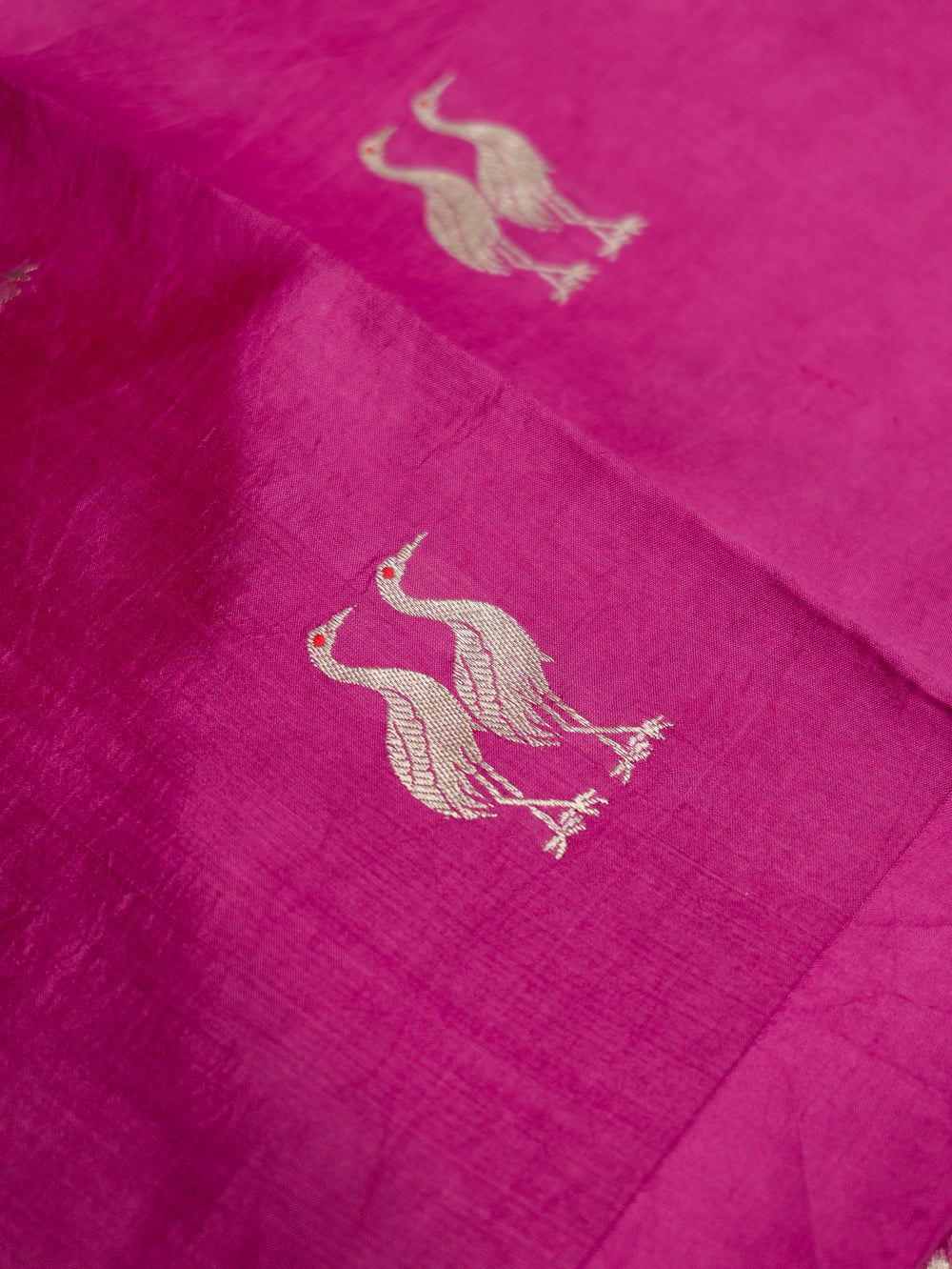 Handwoven Bright Pink Banarasi Katan Silk Suit