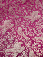 Handwoven Bright Pink Banarasi Katan Silk Suit