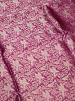 Handwoven Bright Pink Banarasi Katan Silk Suit