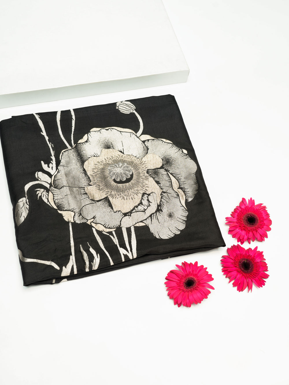 Handwoven Black Banarasi Katan Silk Co-ord Set