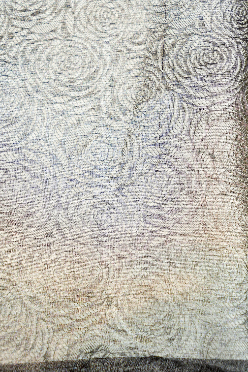 Handwoven Grey Banarasi Tissue Silk Saree