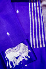 Handwoven Royal Blue Banarasi Katan Soft Silk Saree