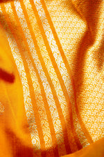 Handwoven Golden Yellow Banarasi Katan Soft Silk Saree