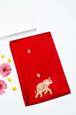Handwoven Red Banarasi Katan Soft Silk Saree