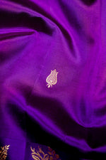 Handwoven Purple Banarasi Katan Soft Silk Saree