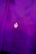 Handwoven Purple Banarasi Katan Soft Silk Saree