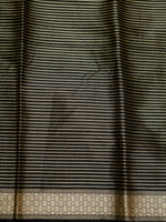 Handwoven Black Meenakari Banarasi Katan Silk Saree