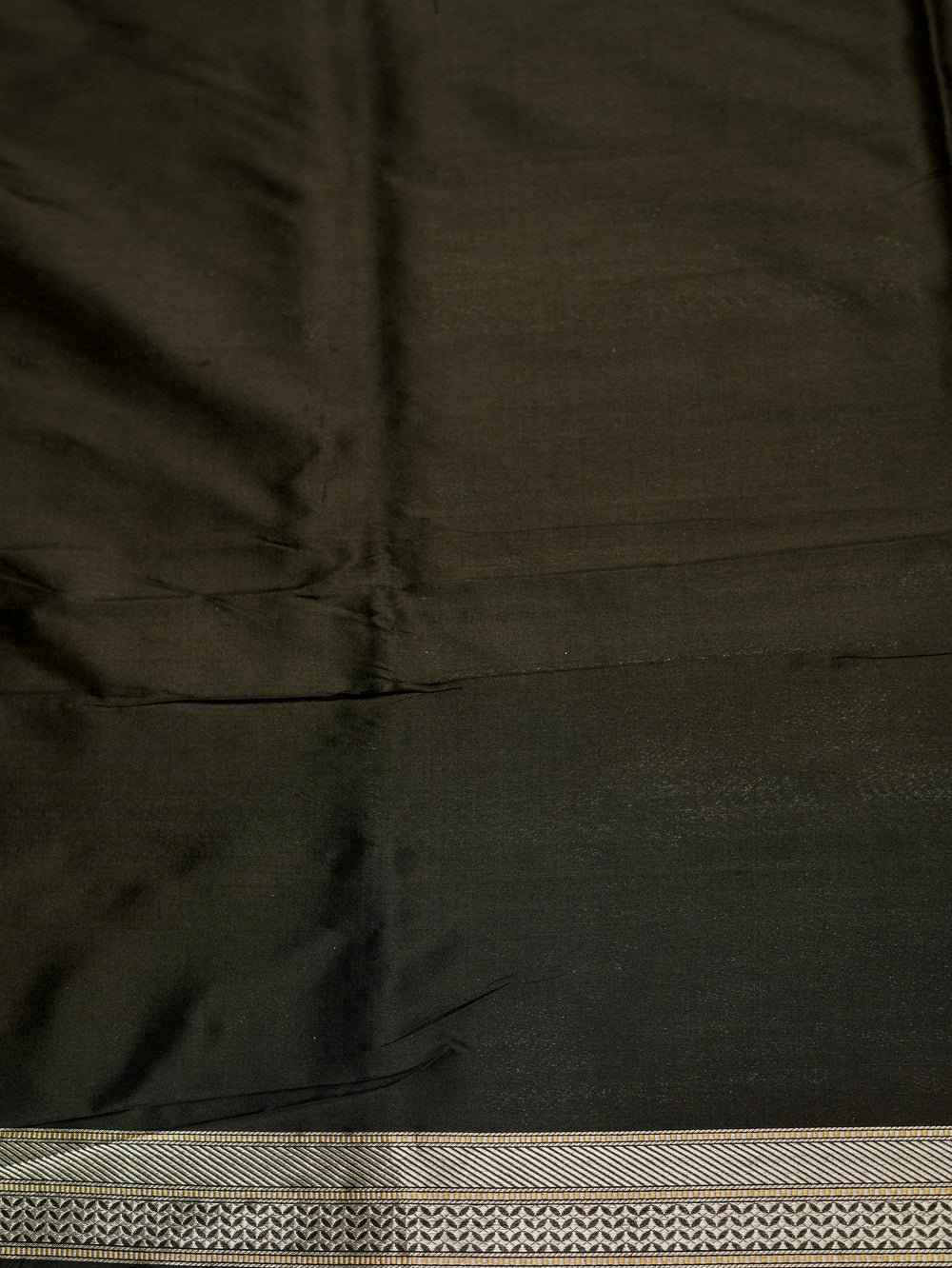 Handwoven Black Banarasi Katan Silk Saree