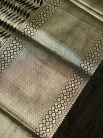 Handwoven Black Banarasi Katan Silk Saree