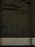 Handwoven Black Banarasi Katan Silk Saree