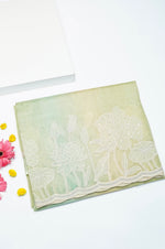 Designer Pista Green Embroidered Organza Saree