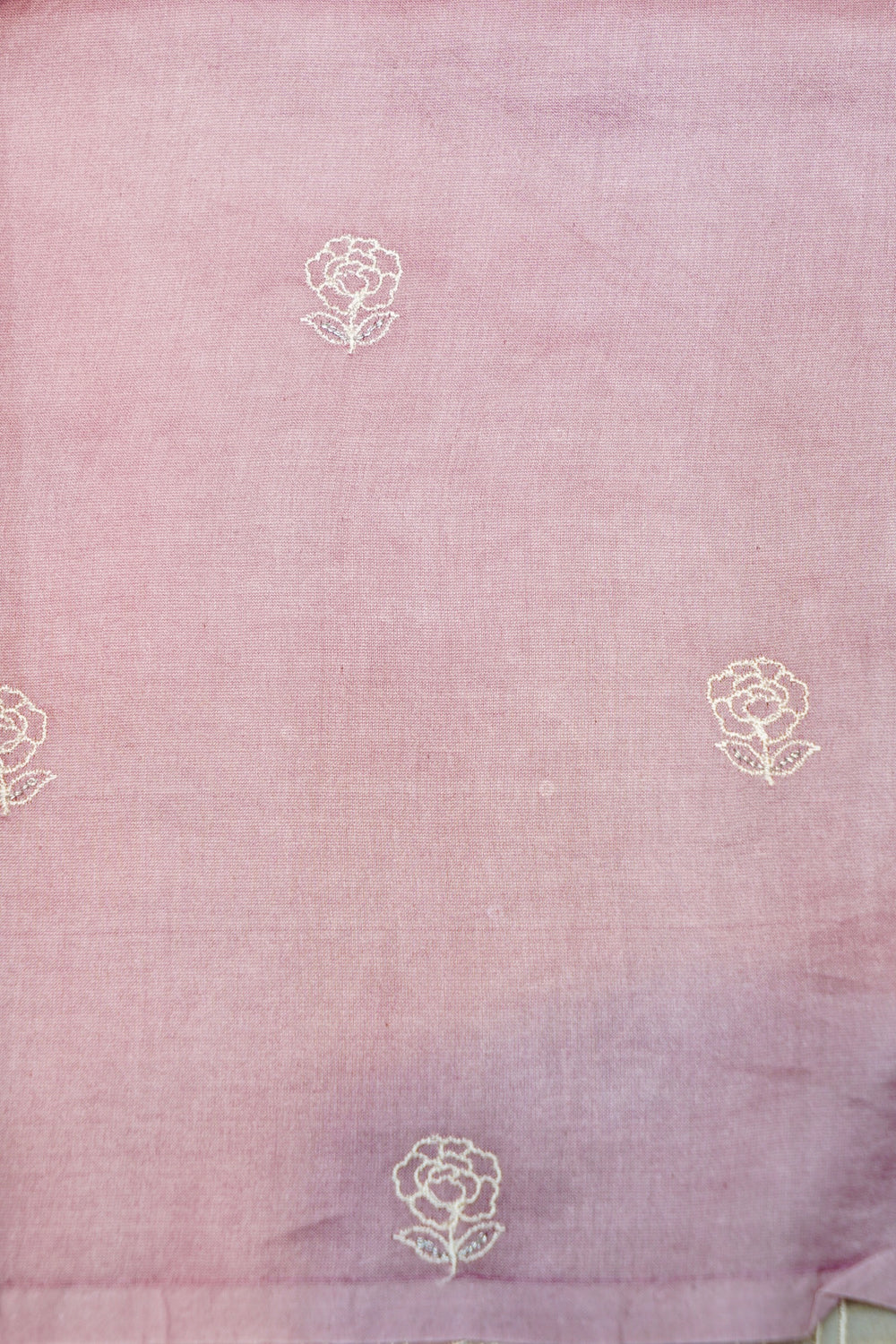 Designer Peach Embroidered Organza Saree