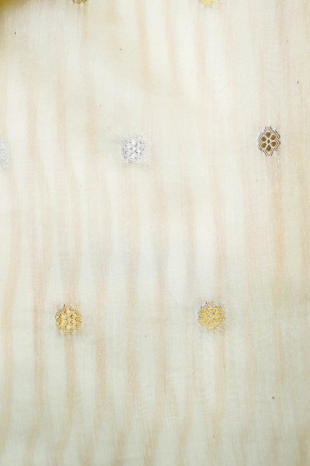 Designer Cream Embroidered Organza Saree